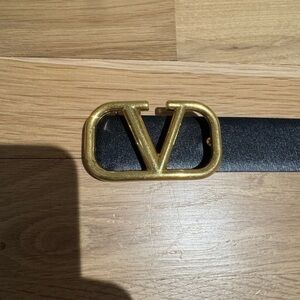 Reversible Vlogo Signature Belt In Glossy Calfskin 30 MM